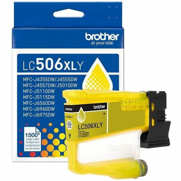 Brother LC506XLYS Original High Yield Inkjet Ink Cartridge - Yellow - 1 Each - 1500 Pages