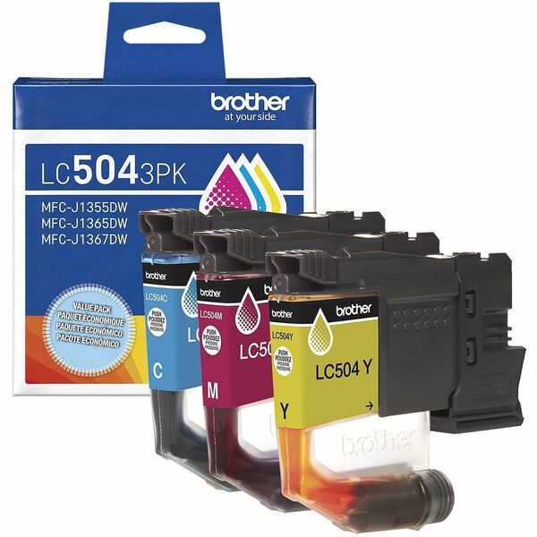 Brother Original Standard Yield Inkjet Ink Cartridge - Cyan, Magenta, Yellow - 1 Each - 500 Pages