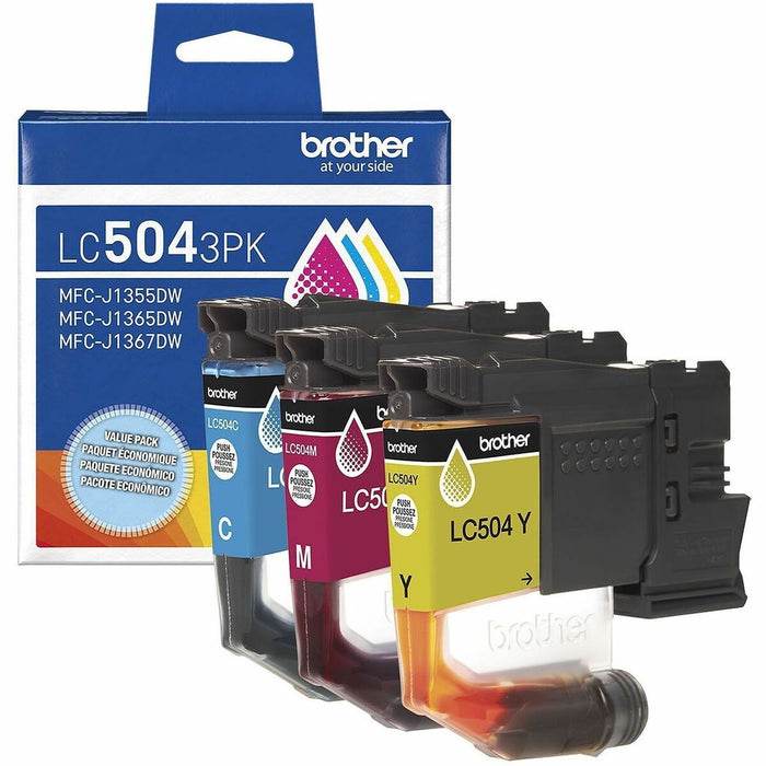 Brother Original Standard Yield Inkjet Ink Cartridge - Cyan, Magenta, Yellow - 1 Each - 500 Pages