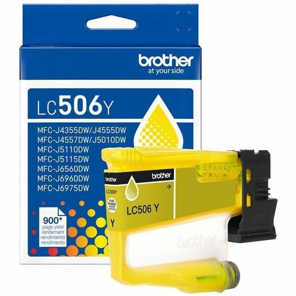 Brother LC506YS Original Standard Yield Inkjet Ink Cartridge - Yellow - 1 Each - 900 Pages