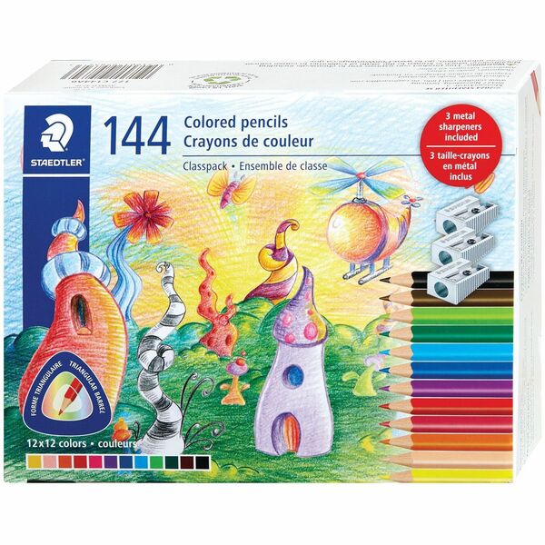 Staedtler Coloured Pencil Classpack - Assorted Lead - 144 / Box