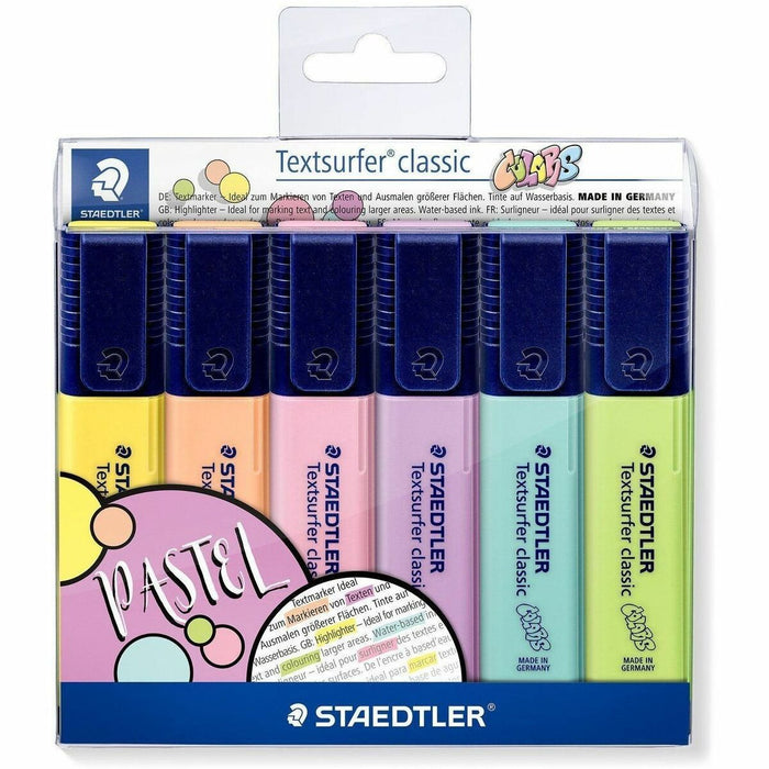 Staedtler Textsurfer classic 364 C - Assorted Pastel Ink - Water Based - Polypropylene Barrel - Coloring - 6 / Pack