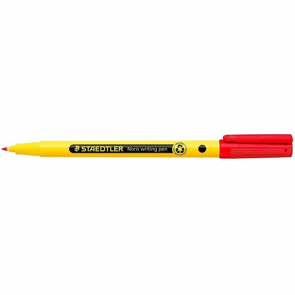Staedtler Noris Writing Pen 307 - 0.6 mm (0.02") Fine Marker Point - Washable - Red Ink - Water Based - Plastic, Polypropylene Barrel - 1 Each
