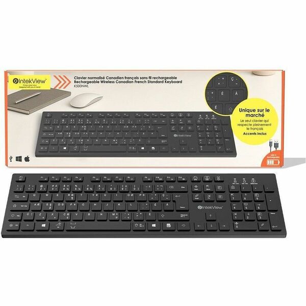 Intekview Wireless Normalized French Canadian Keyboard CAN/CSA - 1 Pack