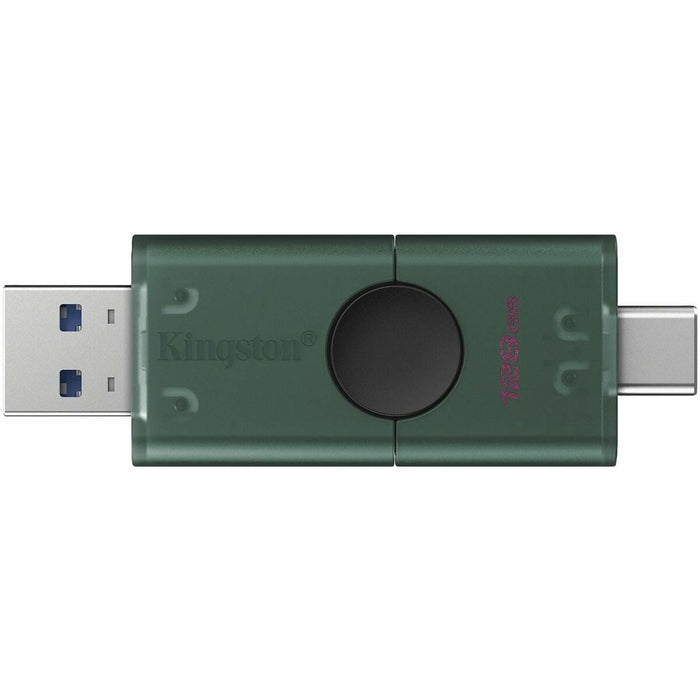 Kingston DataTraveler Duo 128GB USB 3.2 (Type A + Type C) Gen 1 On-The-Go Flash Drive - 128 GB - USB 3.2 (Gen 1) Type A, USB 3.2 (Gen 1) Type C - 1