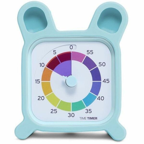 Time Timer 60 Minute Timer - 1 Hour - For Home, Classroom - Light Blue, Rainbow