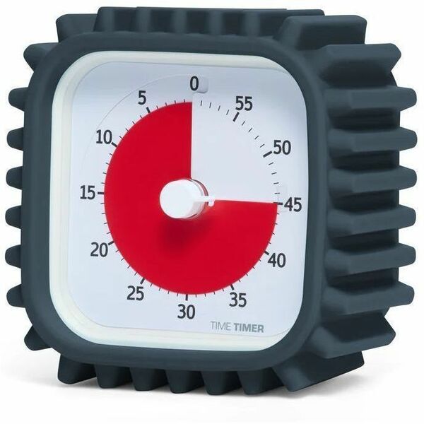 Time Timer 60 Minute Timer - 1 Hour - For Home, Classroom, School - Charcoal Gray, Red