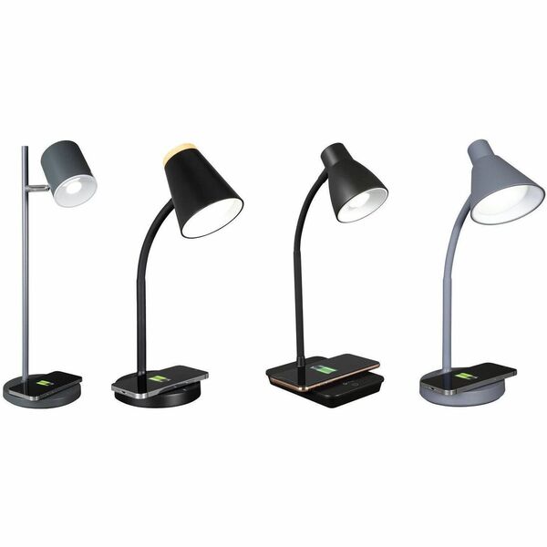 OttLite LED Desk Lamp with Wireless Charging Station - LED Bulb - Wireless Charging, ClearSun LED, Adjustable Neck, Touch Sensitive Control Panel, Dimmable, Adjustable Height - for Desk