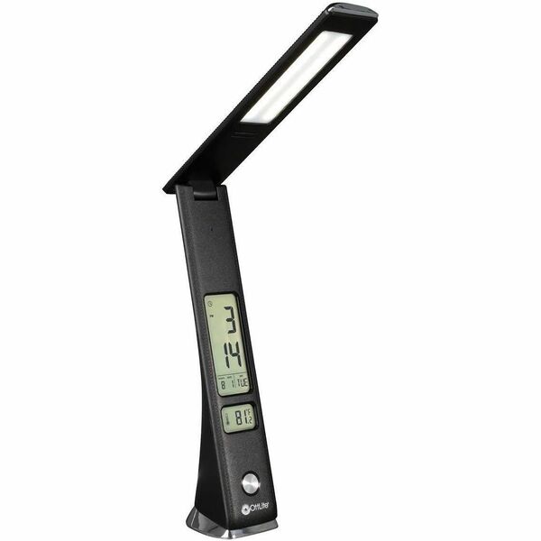 OttLite Rise LED Desk Lamp - LED Bulb - ClearSun LED, Color Temperature Setting, Adjustable Brightness, Touch-activated, Calendar, Alarm, Adjustable Height - for Desk