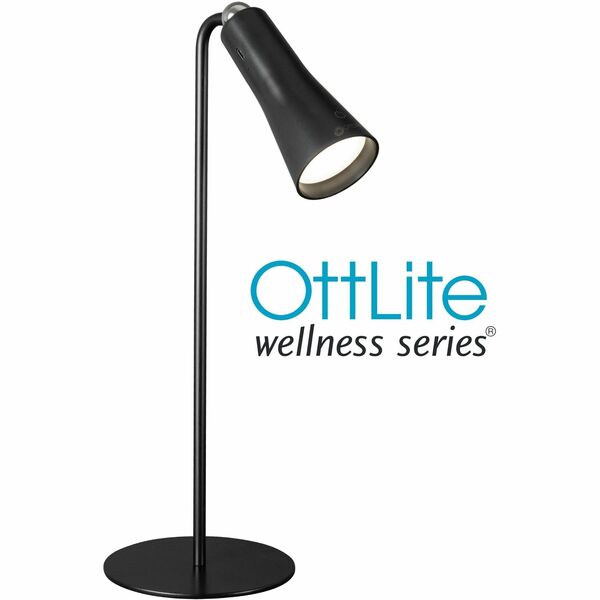 OttLite Task Lamp - LED Bulb - ClearSun LED, Touch-activated, Dimmable, USB Charging - for Desk