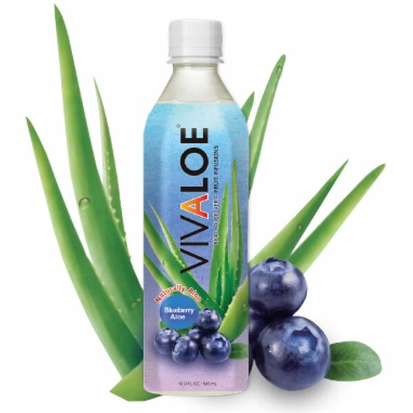 VIVALOE Blueberry - 500 mL - Blueberry Aloe - 12