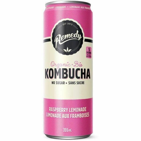 Remedy Kombucha Raspberry Lemonade - 355 mL - Raspberry Lemonade - 24