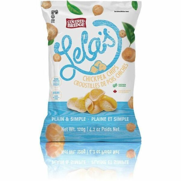 Covered Bridge Lela's Plain & Simple Chickpea Chips (8 bags) - Gluten-free - Plain & Simple - 4.23 oz (120 g) - 8 Bag