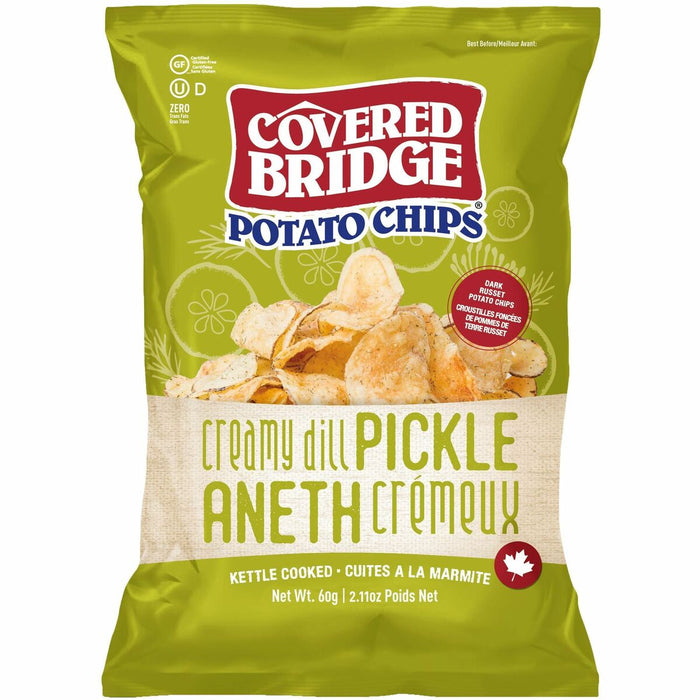 Covered Bridge Creamy Dill Pickle Potato Chips - Creamy Dill Pickle - 2.12 oz (60 g) - 24 Bag