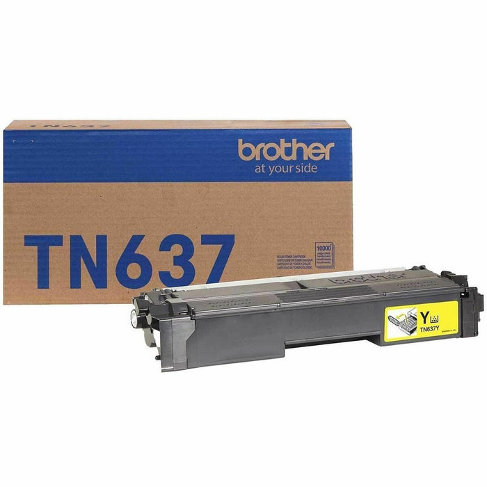 Brother TN637Y Original Ultra High Yield Laser Toner Cartridge - Yellow - 1 Each - 10,000 pages