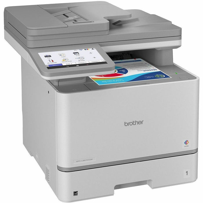 Brother MFC-L8970CDW Wired & Wireless Laser Multifunction Printer - Color - Copier/Printer/Scanner - 33 ppm Mono/33 ppm Color Print - 2400 x 600 dpi Print - Automatic Duplex Print - Gigabit Ethernet - Wireless LAN - Apple AirPrint, Mopria, Brother Mobile