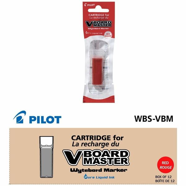 Pilot BeGreen V Board Master Wytebord Refill - Red Ink - 1 Each