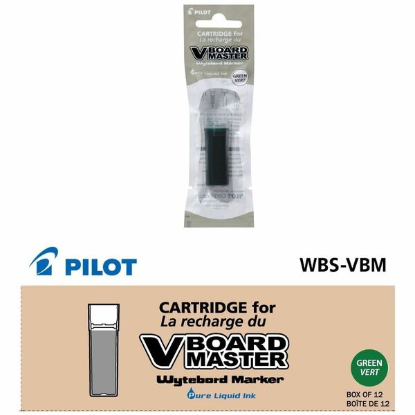 Pilot BeGreen V Board Master Wytebord Refill - Green Ink - 1 Each
