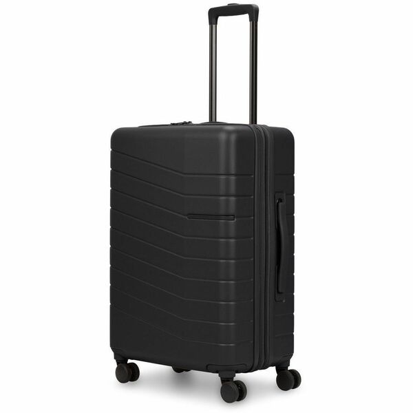 bugatti Munich Travel/Luggage Case (Check-in) Travel - Black - Shock Resistant - Polyethylene Terephthalate (PET) Body - Handle, Telescoping Handle - 17.30" (439.42 mm) Width x 12.50" (317.50 mm) Depth - Medium Size - 1 Each
