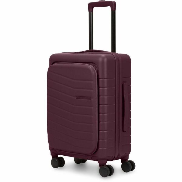 bugatti Munich Pro Travel/Luggage Case (Carry On) for 15" Travel - Fig - Polyurethane, Acrylonitrile Butadiene Styrene (ABS), Polycarbonate Body - Telescoping Handle - 14.50" (368.30 mm) Width x 9" (228.60 mm) Depth - 1 Each