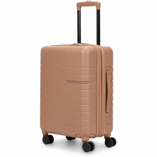 bugatti Munich Travel/Luggage Case (Carry On) Travel - Mocha - Shock Resistant - Polyethylene Terephthalate (PET) Body - Checkpoint Friendly - Telescoping Handle, Handle - 14.60" (370.84 mm) Width x 11" (279.40 mm) Depth - 1 Each