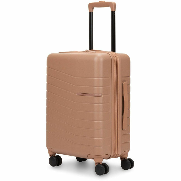bugatti Munich Travel/Luggage Case (Carry On) Travel - Mocha - Shock Resistant - Polyethylene Terephthalate (PET) Body - Checkpoint Friendly - Telescoping Handle, Handle - 14.60" (370.84 mm) Width x 11" (279.40 mm) Depth - 1 Each
