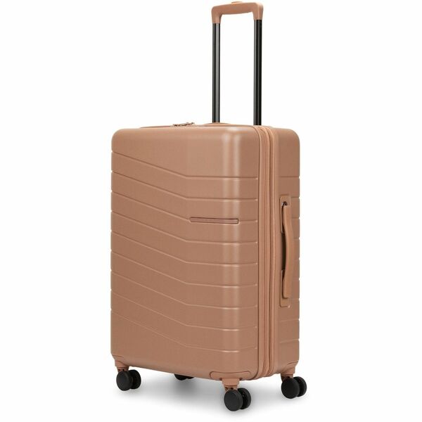 bugatti Munich Travel/Luggage Case (Check-in) Travel - Mocha - Shock Resistant - Polyethylene Terephthalate (PET) Body - Checkpoint Friendly - Telescoping Handle, Handle - 17.30" (439.42 mm) Width x 12.50" (317.50 mm) Depth - Medium Size - 1 Each