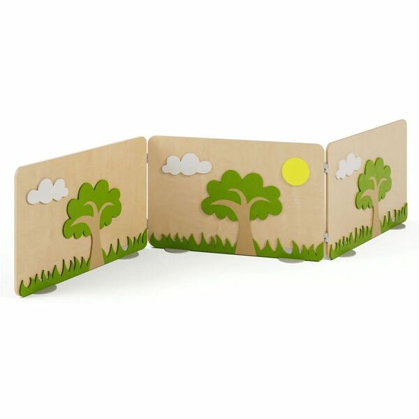 MITYBILT DIV3X Room Divider - 3 Panels - 7" (177.80 mm) Width x 30" (762 mm) Height48" (1219.20 mm) Length - Birch Plywood, Vinyl, Metal, Polyester, Polyethylene Terephthalate (PET) Felt - 3 / Set