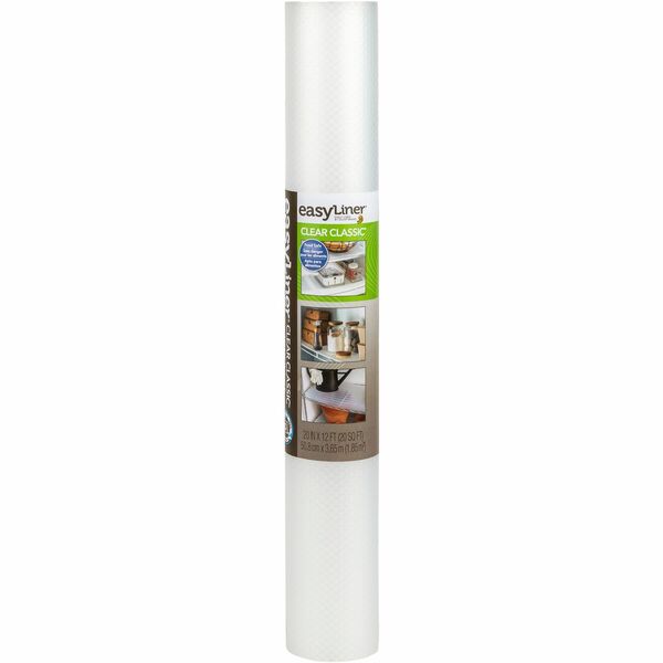 Duck EasyLiner Brand Shelf Liner - Clear, 20 in. x 12 ft. - 12 ft (3657.60 mm) Length x 20" (508 mm) Width - Clear - 1 Each