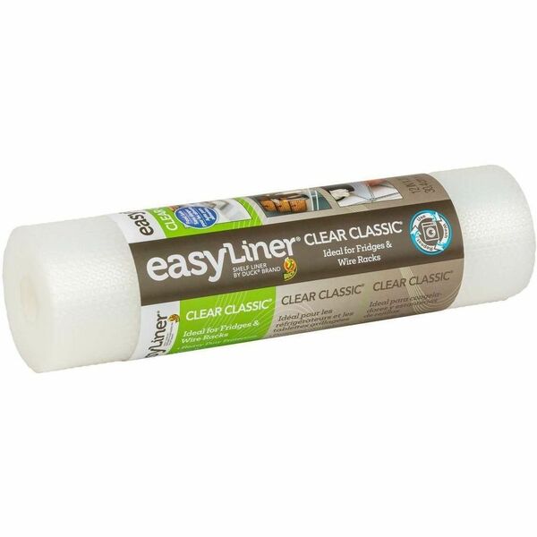 Duck EasyLiner Brand Shelf Liner - Clear, 12 in. x 20 ft. - 20 ft (6096 mm) Length x 12" (304.80 mm) Width - Clear - 1 Each