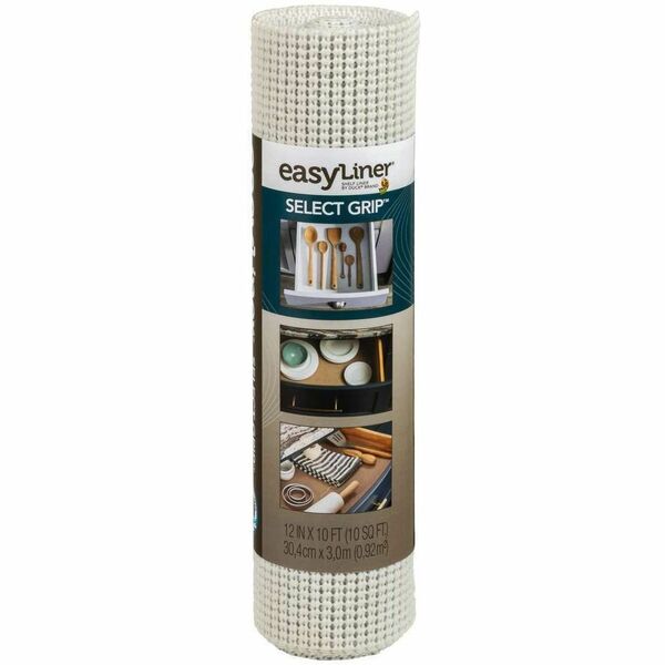 Duck EasyLiner Brand Shelf Liner - White, 12 in. x 10 ft. - 10 ft (3048 mm) Length x 12" (304.80 mm) Width - White - 1 Each
