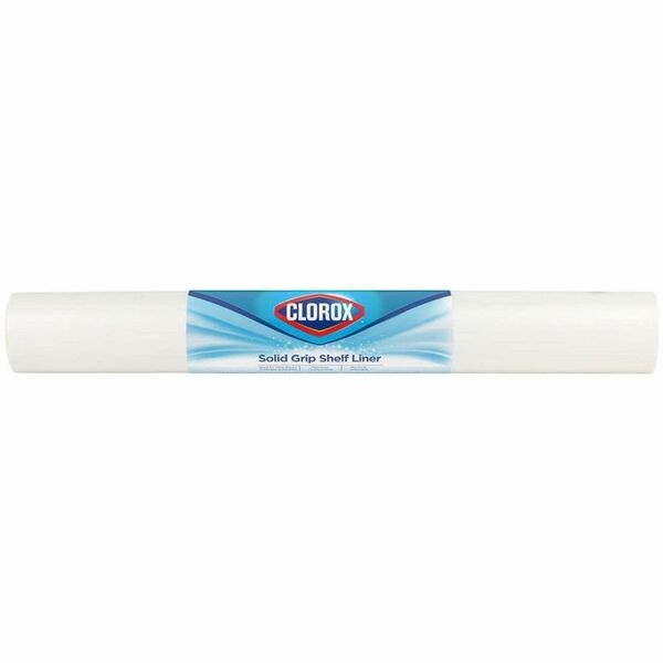Duck Solid Grip Shelf Liner with Clorox - White, 20 in. x 6 ft. - 72" (1828.80 mm) Length x 20" (508 mm) Width - White - 1 Each