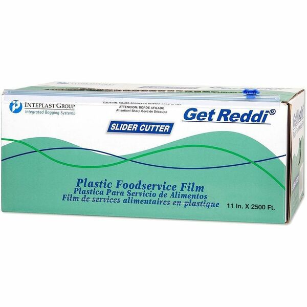 Ralston PVC Food Wrap Slider Cutter - 11" (279.40 mm) Width x 2500 ft (762000 mm) Length - Dust Resistant - Polyvinyl Chloride (PVC), Plastic - Clear