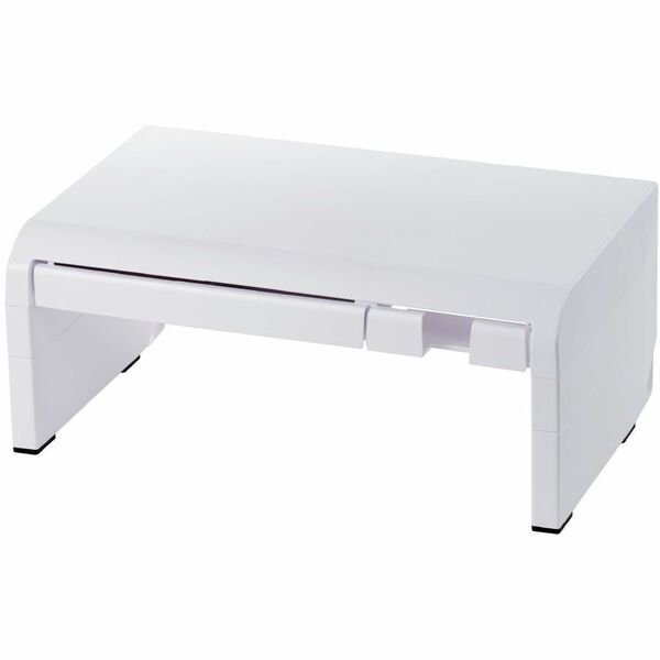 Bostitch Konnect Monitor Riser - White - For Monitor, Smartphone - Drawer, SmartPhone Holder, Adjustable, Rubber Feet, Cable Management