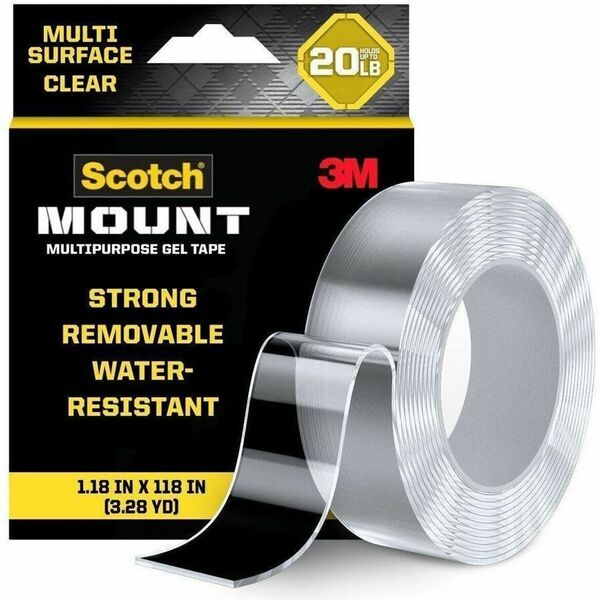 Scotch-Mount Multipurpose Adhesive Tape - 9.8 ft (3 m) Length x 1.18" (30 mm) Width - Clear - Gel - For Multipurpose - 1 Pack