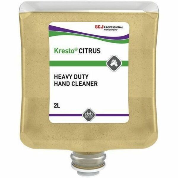 SC Johnson Solopol Citrus Medium-Heavy Duty Citrus Hand Cleaner - Citrus Scent - 2 L - Cartridge Dispenser - Oil Remover, Grease Remover, Soil Remover, Paint Remover, Grime Remover, Adhesive Remover - Hand, Industrial, Automotive, Skin - Heavy Duty, Non-a