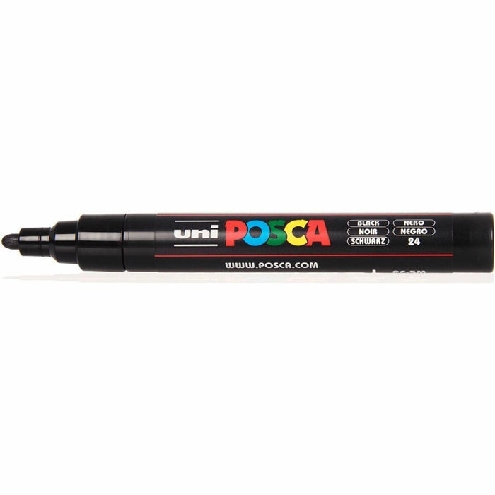 POSCA PC-5M WaterBased Paint Marker - Erasable - Washable - Assorted Ink - Water Based - Multipurpose - 4 / Pack