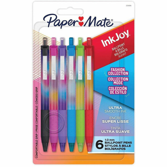 Paper Mate InkJoy 300RT Ballpoint Pen - Assorted Ink - Writing - 6 / Pack