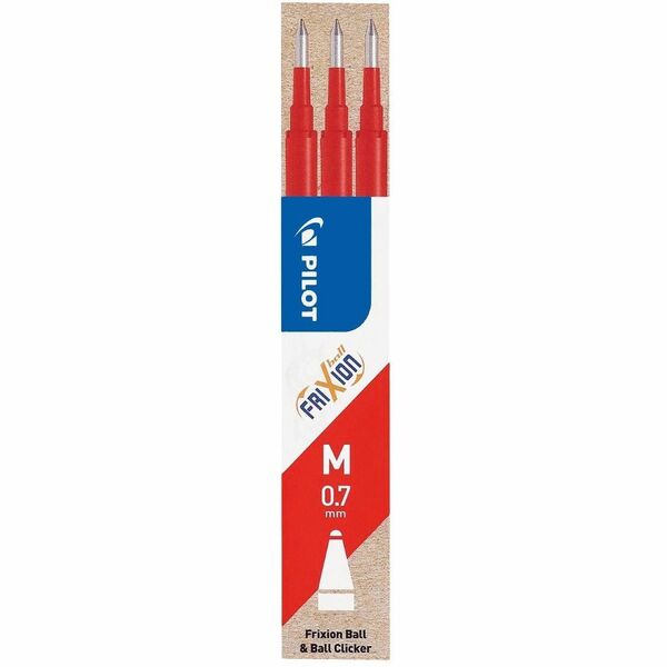 Pilot Pen Refill - 0.7 mm (0.03") , Extra Fine Point - Red Ink - Erasable - 3 / Pack