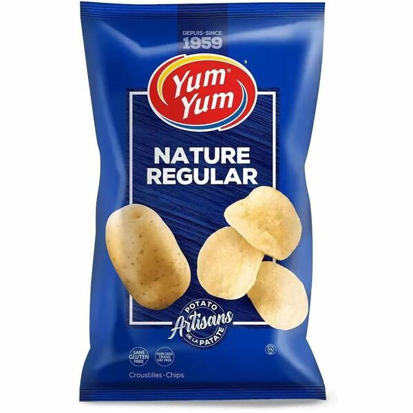 Yum Yum Regular Potato Chips - Trans Fat Free, Gluten-free - 1.34 oz (38 g) - 42 / Box
