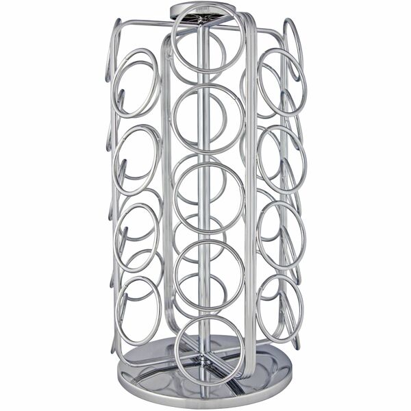 Keurig Storage Carousel - 36 x Coffee Pod - 12" (304.80 mm) Height x 6.5" (165.10 mm) Width - Rotate - Chrome - Chrome - Metal - 1 Each