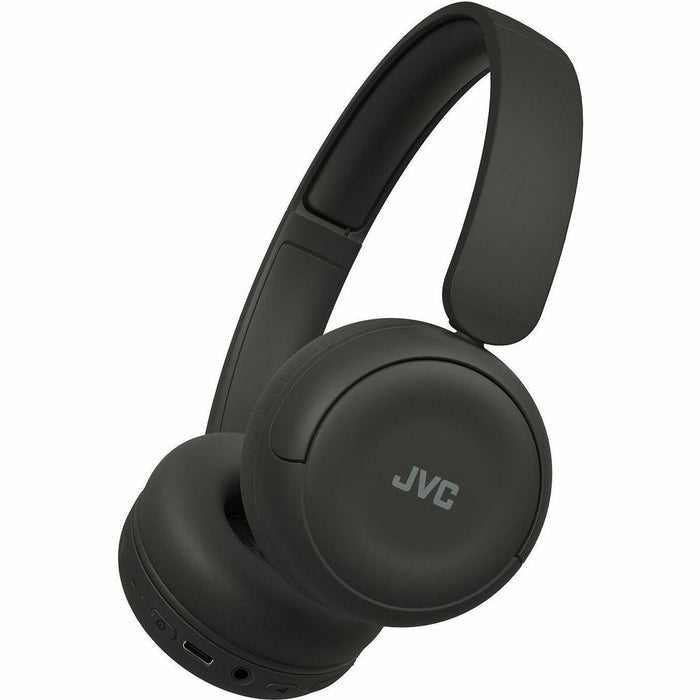JVC HA-S59W Headset - Stereo - Mini-phone (3.5mm) - Wired/Wireless - Bluetooth - 32.8 ft (10 m) - 32 Ohm - 20 Hz to 20 kHz - Over-the-head, On-ear - Binaural - Supra-aural - 3.9 ft (1.19 m) Cable - Noise Cancelling Microphone - Black