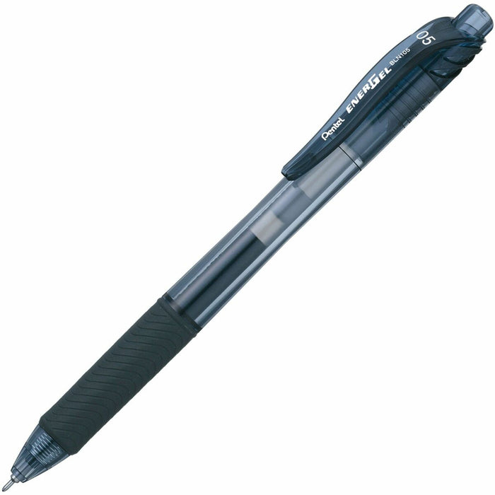 Pentel EnerGel-X Retractable Gel Pens - Refillable - Retractable - Black Ink - Gel-based - Black Barrel - 1 Each