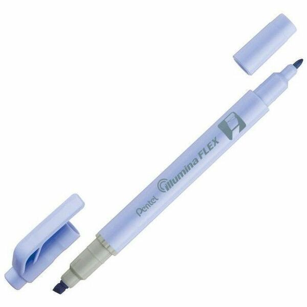 Pentel Illumina Flex Highlighter - Fine Bullet, Chisel Marker Point - Refillable - Blue Ink - Office, Home, Classroom - 1 Each
