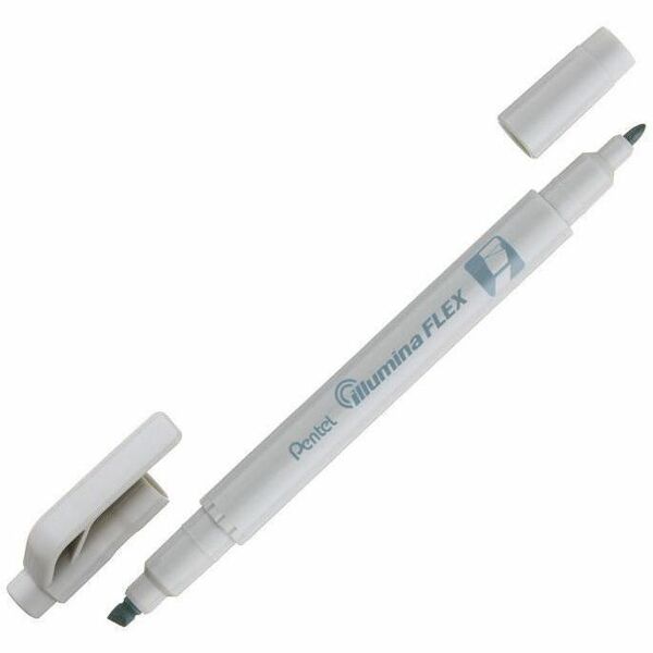 Pentel Illumina Flex Highlighter - Fine Bullet, Chisel Marker Point - Refillable - Gray Ink - Office, Home, Classroom - 1 Each