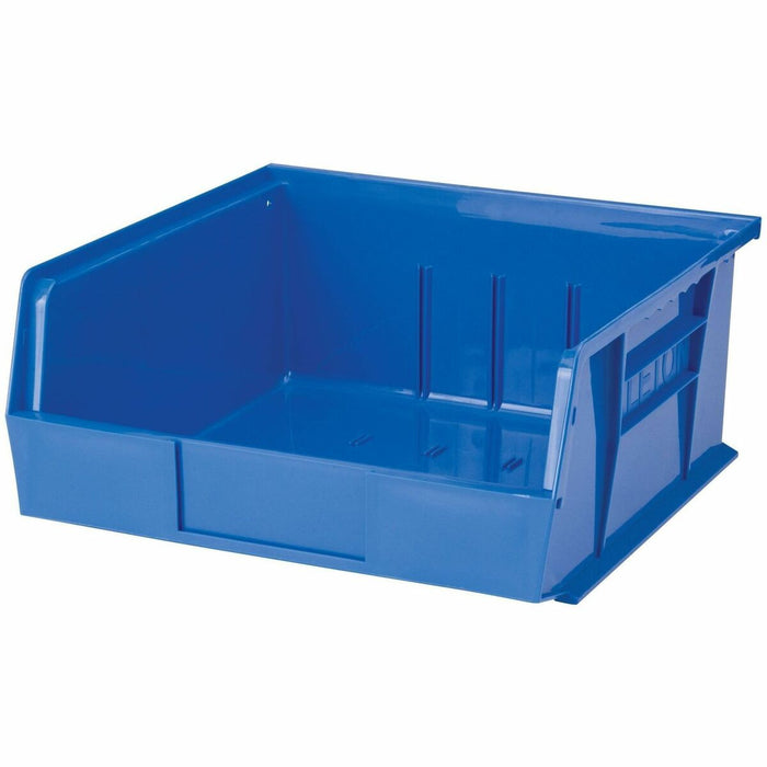 Quantum Storage Storage Bin - 5" (127 mm) Height x 11" (279.40 mm) Width x 10.9" (276.10 mm) Depth - Stackable - Stackable, Hanging Bar - Blue - 1 Each