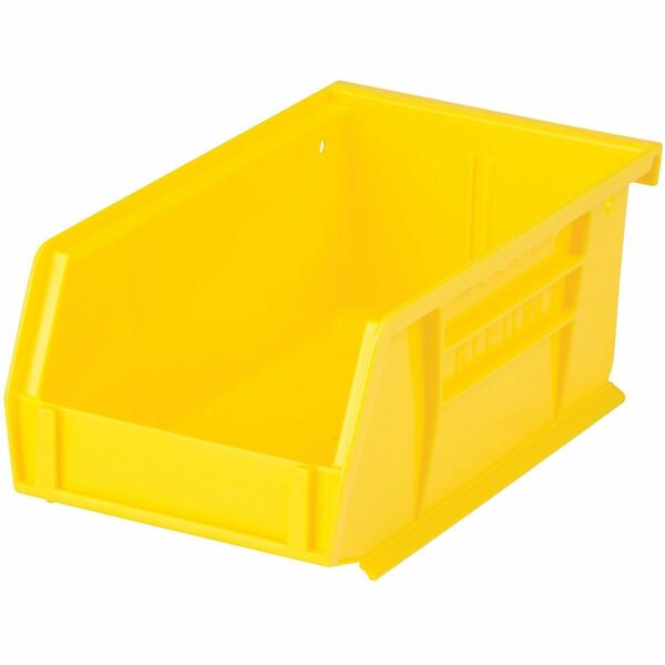 Quantum Storage Storage Bin - 3" (76.20 mm) Height x 4.1" (104.65 mm) Width x 7.4" (187.20 mm) Depth - Stackable - Stackable, Hanging Bar - Yellow - 1 Each