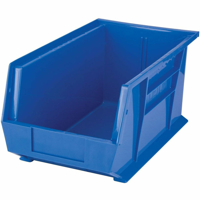 Quantum Storage Storage Bin - 7" (177.80 mm) Height x 8.3" (209.55 mm) Width x 14.8" (374.65 mm) Depth - Stackable - Stackable, Hanging Bar - Blue - 1 Each
