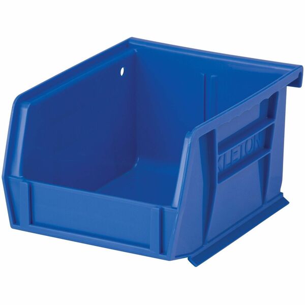 Quantum Storage Storage Bin - 3" (76.20 mm) Height x 4.1" (104.65 mm) Width x 5.4" (136.40 mm) Depth - Stackable - Stackable, Hanging Bar - Blue - 1 Each