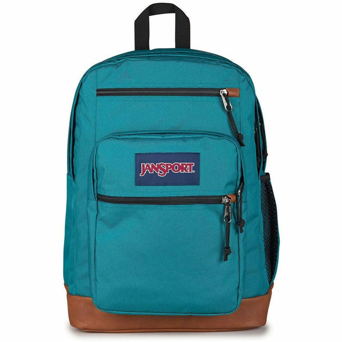 Jansport Cool Student Carrying Case (Backpack) for 15" Notebook - Emerald - 600D Polyester, Synthetic Leather Body - Shoulder Strap, Handle - 17" (431.80 mm) Height x 12" (304.80 mm) Width x 8" (203.20 mm) Depth - Extra Large Size - 34 L Volume Capacity -